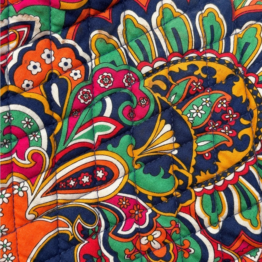 Vera Bradley Orange Blue Green Venetian Shoulder Bag - Picture 6 of 11